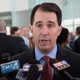 Wisconsin Governor Scott Walker speaks to the press at an event held to announce Foxconn’s plan to purchase an office building from Northwestern Mutual on February 6, 2018 in Milwaukee, Wisconsin.